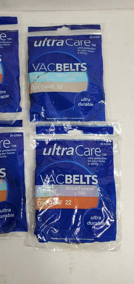 Lot of 4 Ultra Care Hoover Dirt Devil 22 Uprights Windtunnel 160 Belts - Image 3 of 4