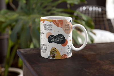 Tasse positiv inspirierend Morgen Zitat positive Denkweise Secret Santa Weihnachtsgeschenk