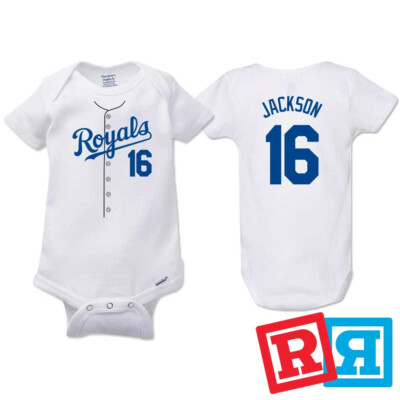 Bo Jackson Kansas City Royals Baseball Gerber Baby Onesie  Cotton Bodysuit