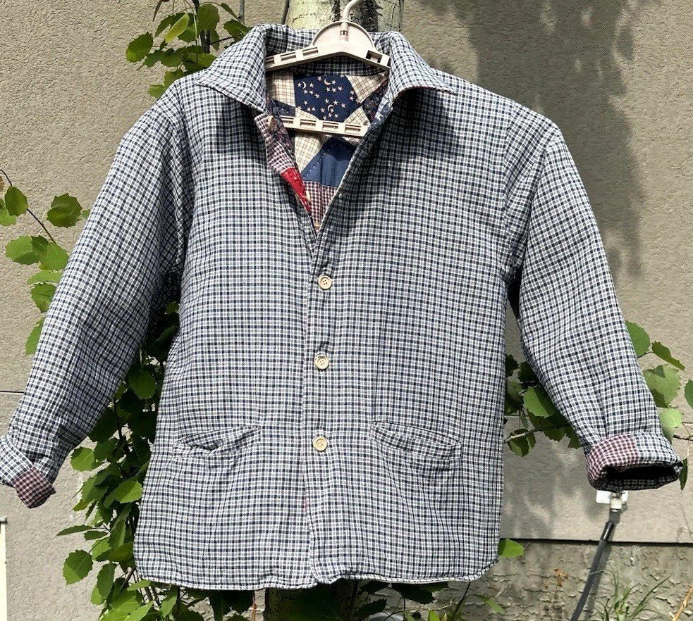 Patchwork Quilted Jacket Reversible Coastal Prepp… - image 6