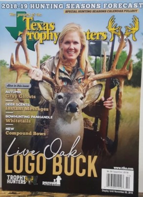 Texas Trophy Hunters Sept Oct 2018 Live Oak Logo Buck Whitetail FREE SHIPPING CB