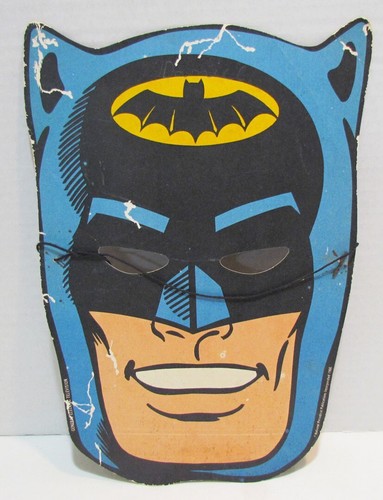 BATMAN & ROBIN 1966 CARDBOARD PREMIUM MASK GENERAL ELECTRIC DOUBLE SIDED VINTAGE