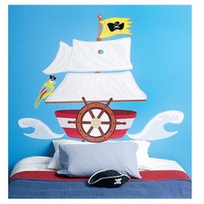 Wallies Pirate Headboard Peel and Stick Mural