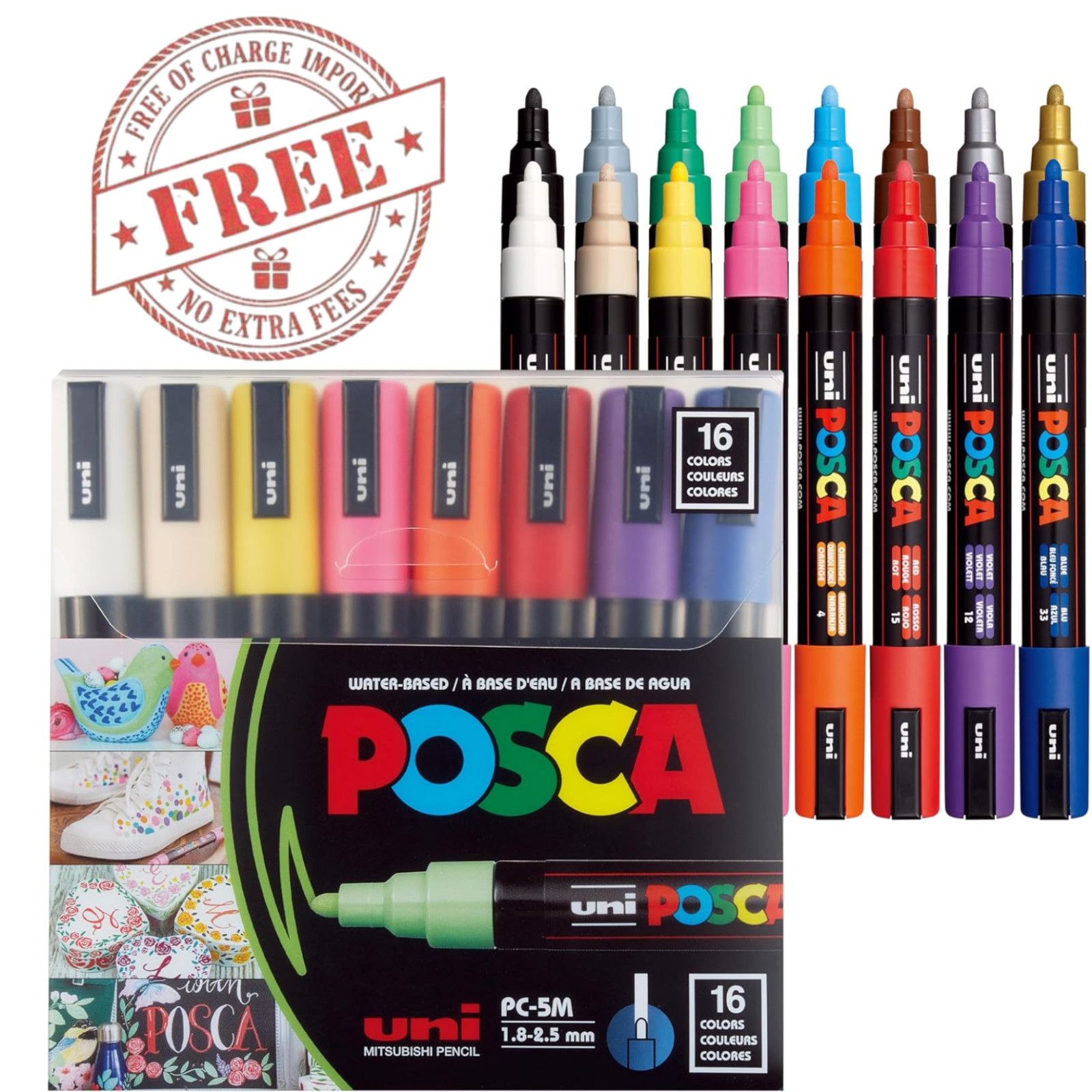 (16 Pack) 1.8-2.5mm, Assorted Colors