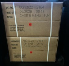Official military MRE  s Both Case A/B Item Exp 06/27