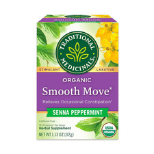Organic, Smooth Move Tea, Peppermint  Senna - Helps Relieve Constipation Overni