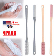 4Pcs Toe Gap Cleaning Brush, Long Handled Silicone Shower Foot Care Scrubber USA