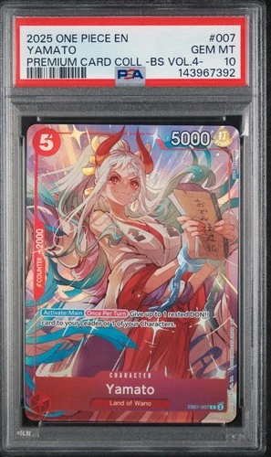 Yamato PSA 10 One Piece Premium Card Collection Volume 4 #EB01-007 ENGLISH