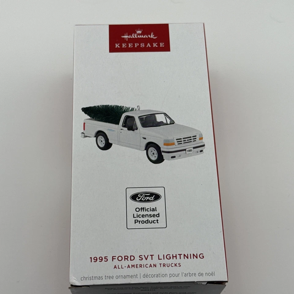 Ornamento Hallmark Keepsake 2025 All-American Trucks 1995 Ford SVT Lightning - Imagem 4 de 4