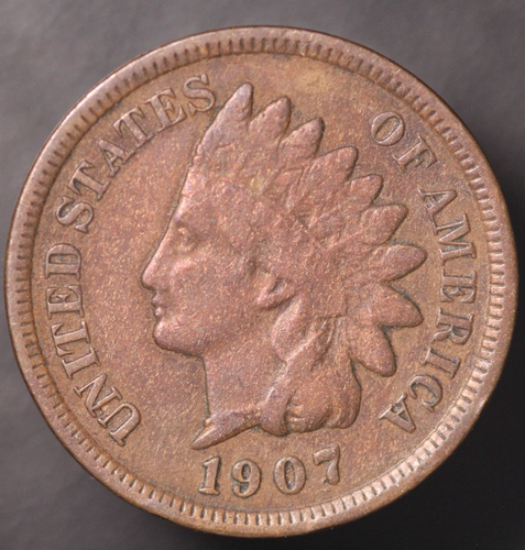 1907 INDIAN CENT | FRESH FROM AN OLD COLLECTION | LOT BB-830 - Picture 1 of 2