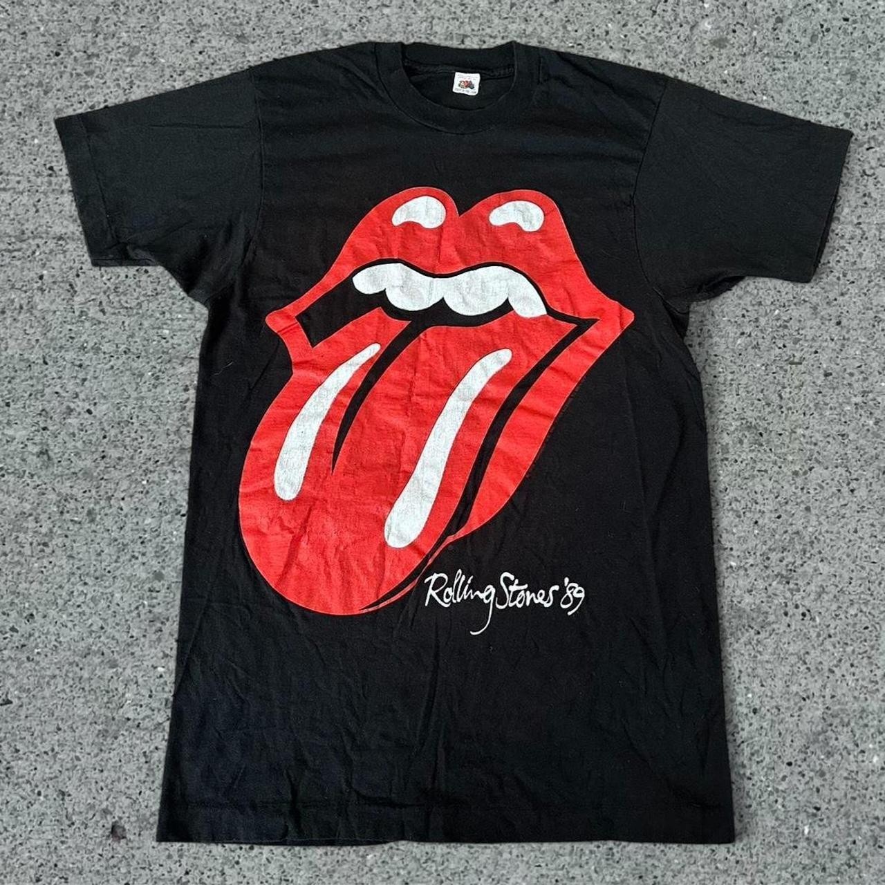 Vintage Rolling Stones 1989 North American Tour Single Stitch Band Tee Tag Large