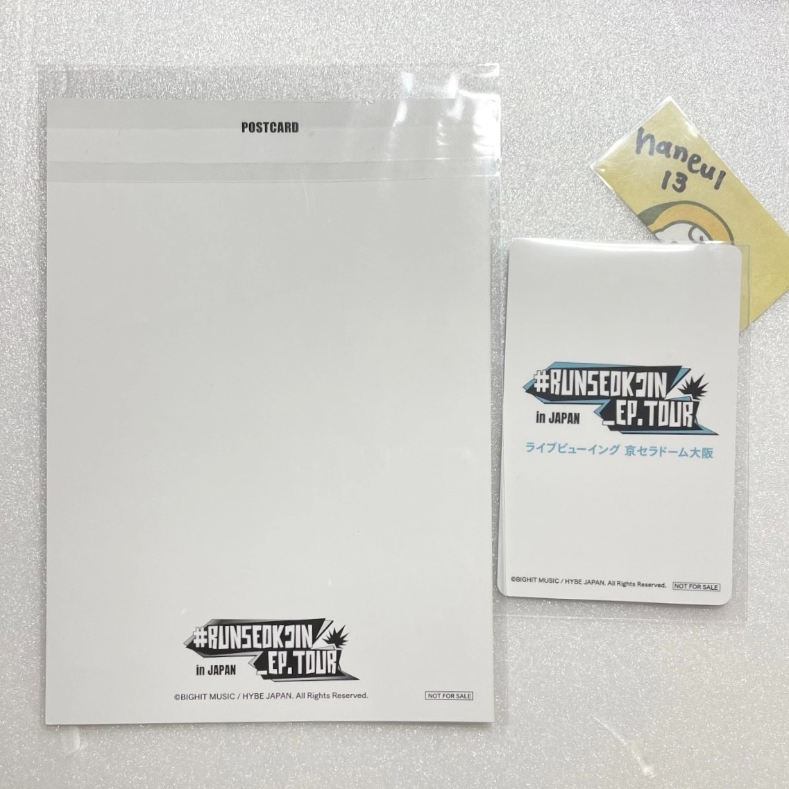 jin　EXS7枚セット BTS JIN #RUNSEOKJIN_EP. TOUR in JAPAN Official photocard Postcard