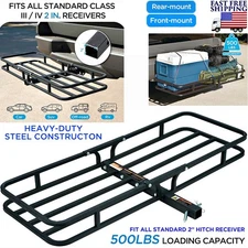 HITCH FOLDING CARRIER CARGO MOUNT BASKET LUGGAGE RACK SUV TRUCK FITS 2" RECEIVER
