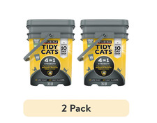 2 pack Purina Tidy Cats 4-In-1 Strength Clumping Cat Litter, 35 lb Pail