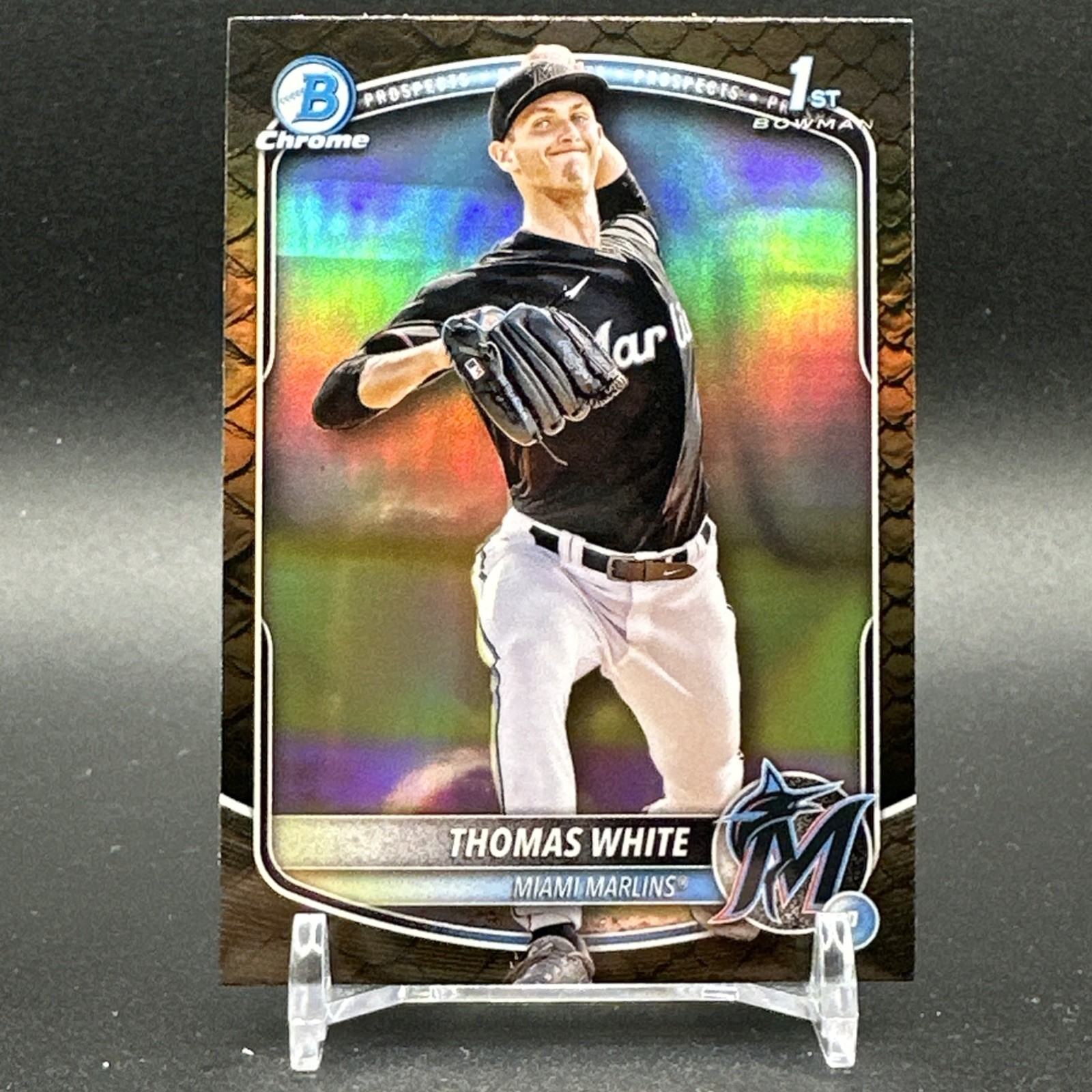 Thomas White 2025 Bowman 1st Reptilian Chrome Refractor Miami Marlins BCP-69