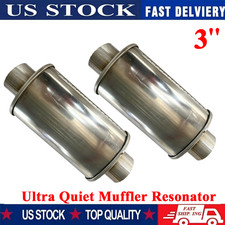 2pcs 3 Ultra Quiet Muffler Resonator 3 In 304s Exhaust Vibrant Resonator 3in 2pcs 3 Ultra Quiet Muffler Resonator 3 In 304s Exhaust Vibrant Resonator 3in