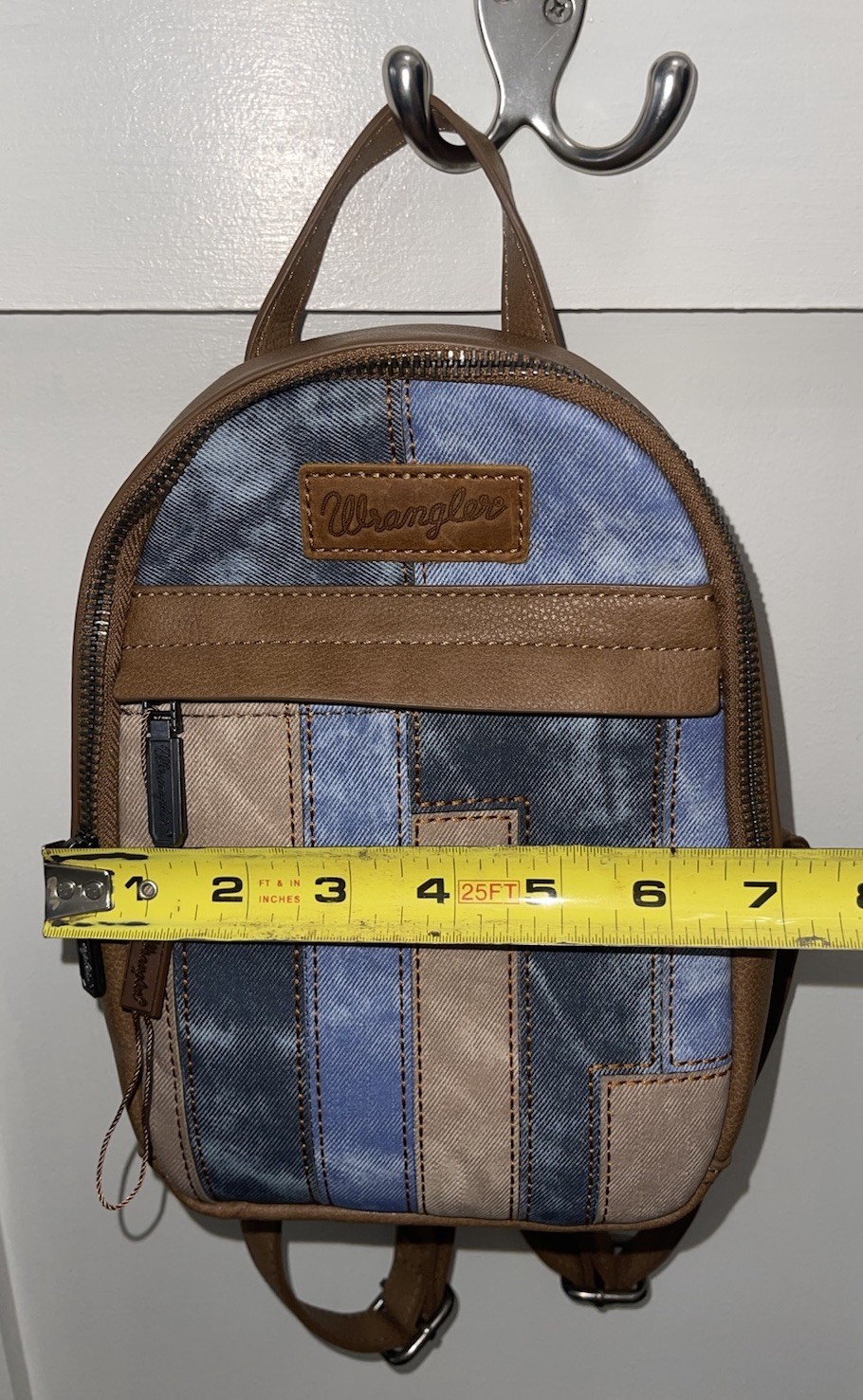 Wrangler Ladies Denim Patchwork Mini Backpack WG1… - image 3