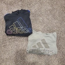 Adidas Girls Hoodies Size Small 7/8 Lot Of 2 1 Dark Gray Rainbow 1 Light Gray