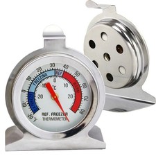 Stainless Steel Refrigerator Freezer Thermometer High Precision Kitchen