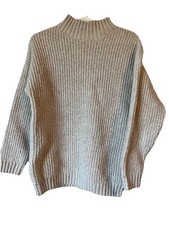 Kids Cozy Ribbed Knit Sweater Mock Neck Warm Casual Pullover