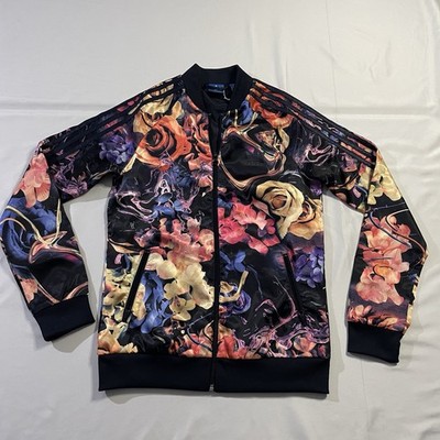 Adidas Originals Girls Floral Rose SST Track Jacket BQ3977 Youth L 13-14Y MINT