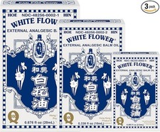 3 Packs-20ml 10ml 2.5ml-White Flower External Analgesic Balm Oil -Exp:2029