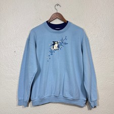 Vtg 90s Cat Granny Cottagecore Crew Sweatshirt 1X Top Stitch Morning Sun Pastel