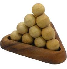 Pyramid Ball Fancy - 3D Wooden Brain Teaser Puzzle