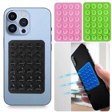 Suction Cup Phone Case Mount Double-Sided Silicone Sticky Phone Grip Desk Stand