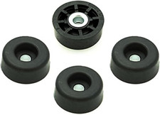 4 Super Soft round Rubber Feet W/Metal Insert - 1 Wide X .437 Tall - Non-Marki