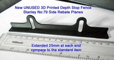 New 3D Printed Extended Depth Stop Fence to fit STANLEY No:79 Side Rebate Planes