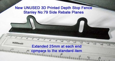 Neu 3D-gedruckter verlängerter Tiefenanschlagzaun passend für Stanley Nr: 79 Seitenfalz-Hobel