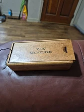 Glycine wooden airman vintage stlye watch box