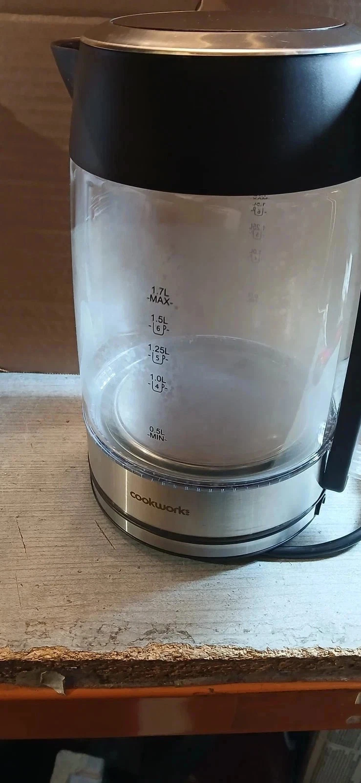 Cookworks Illuminating Kettle - Glass and Stainless Steel