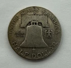 1949 S  Ben Franklin Half Dollar Coin SILVER