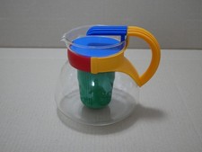 Teekanne Glaskanne Geldo Germany Memphis-Style 80er 90er postmodern bunt 1,5 L