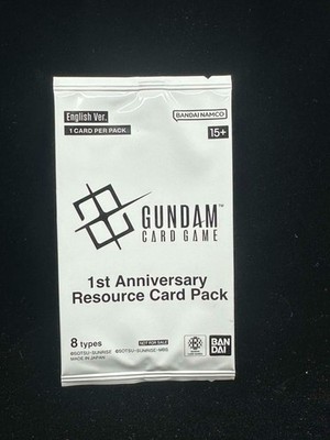 Gundam Card Game 1st Anniversary Resource Card Pack Sealed Bandai