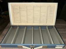 Vintage Logan Metal Deluxe Metal Slide File Box 2 X 2 35mm Slides Holds 150 S8