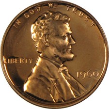 1960 Large Date Lincoln Memorial Cent Proof Penny 1c Coin Collectible