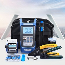 Fiber Optic FTTH Tool Kit with FC-6S Cleaver Optical Power Meter Visual Finder