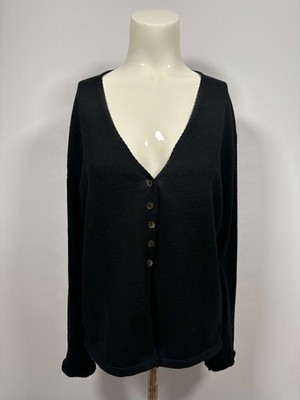 Heldmann V-Pullover Wolle-Mix Damen Gr. 44 Schwarz Elegant Wie Neu