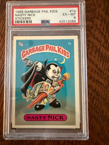 1985 garbage pail kids nasty nick psa 6