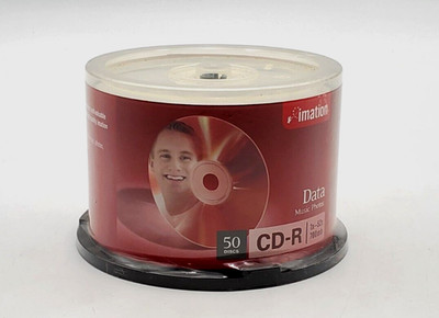 Imation CD-R Discs 1x - 52x 700mb 50 Music Photos Data Blank CD's New Sealed
