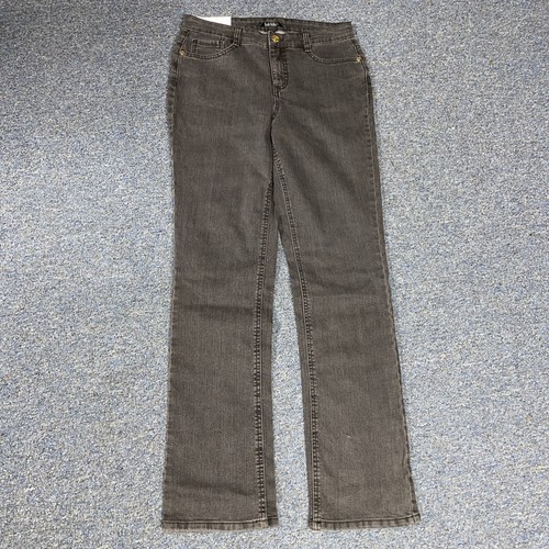 Nicole Miller The Brooke Jeans Black Onyx Wash Straight Sz 8