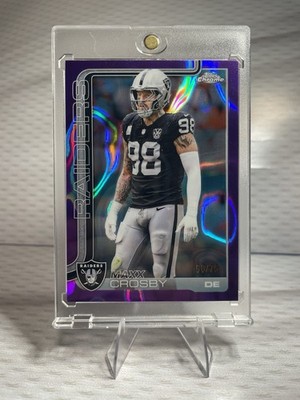 2025 Topps Chrome Maxx Crosby #180 Purple Lava/Raywave 60/75 Las Vegas Raiders