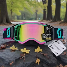 Scott USA Prospect Goggle Heritage Retro Mint Green Pink Chrome Lens MX/ATV/UTV