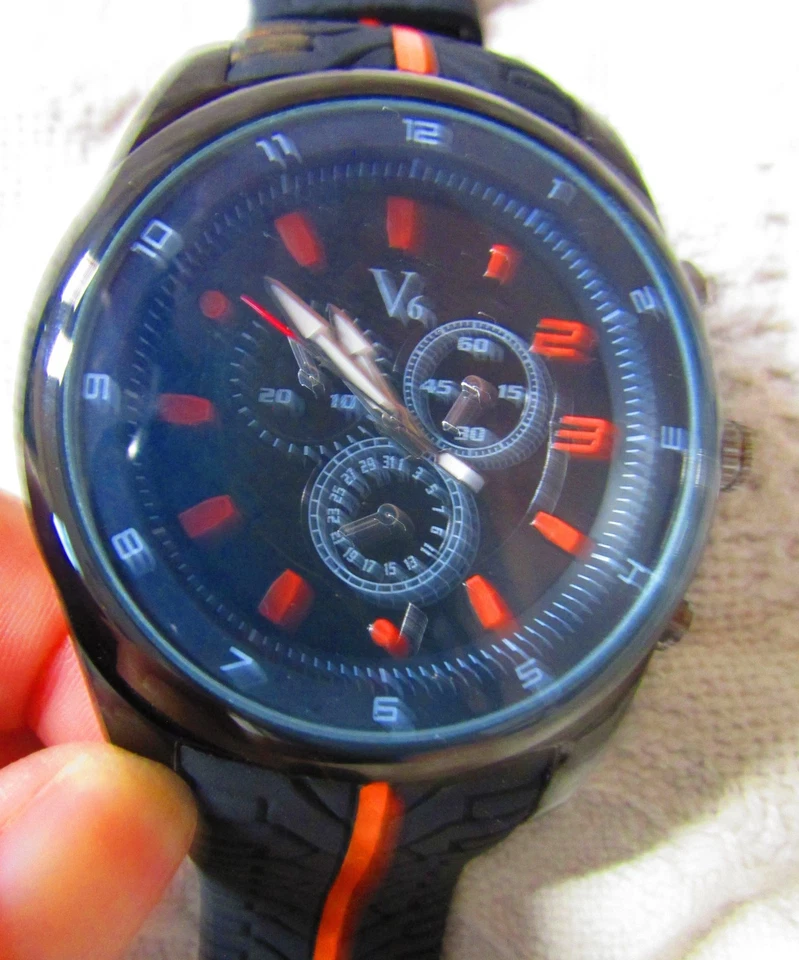 Men's V6 Super Speed Sports Style Wrist Watch #V0281 - Image 2 of 3