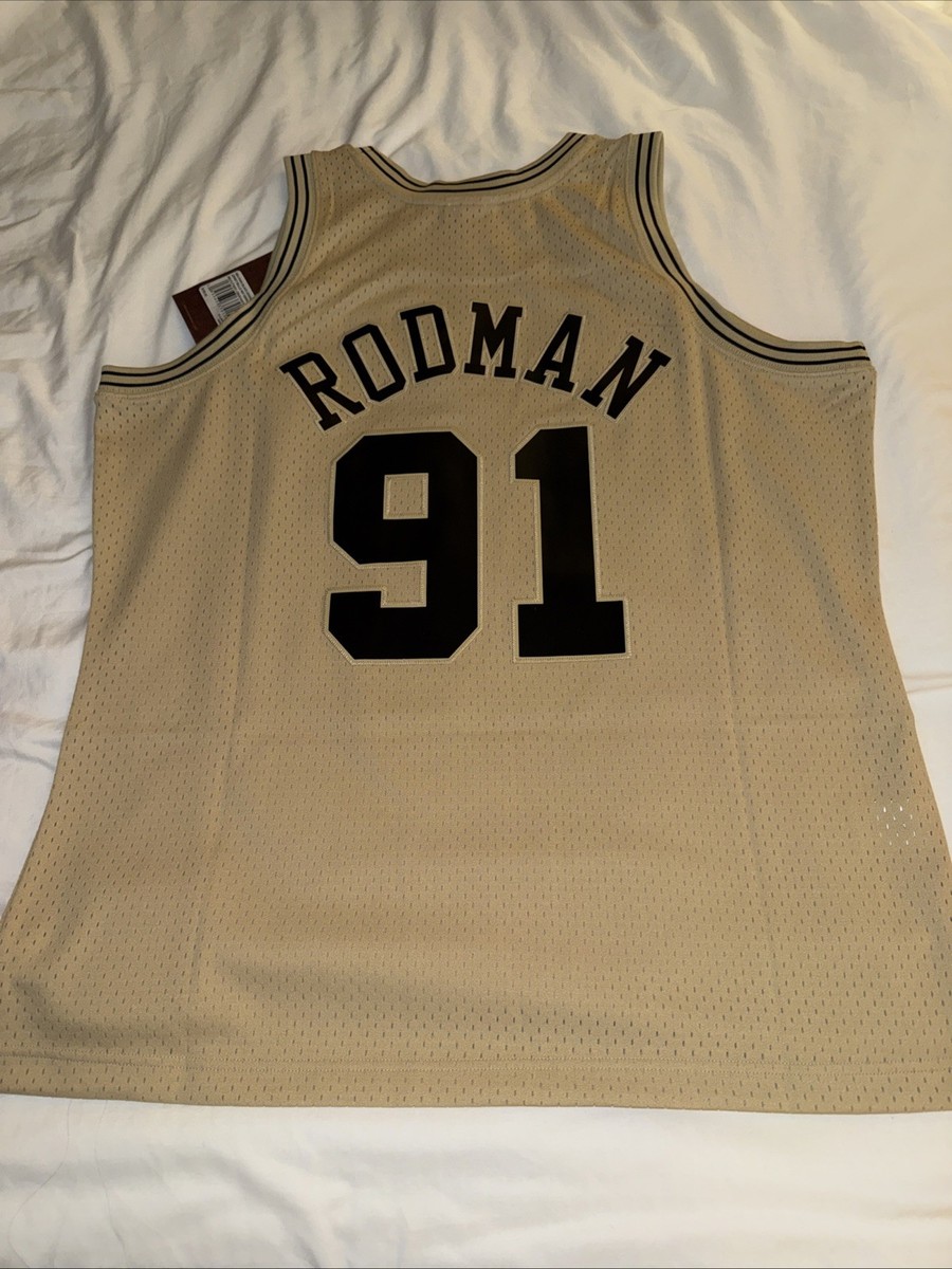 Mitchell & Ness Chicago Bulls Dennis Rodman Brown Swingman Jersey