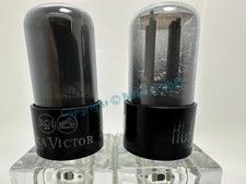 RCA 6SN7GT GRAY GLASS Staggered Black Plate Tubes PLATINUM MATCHED on AT1000