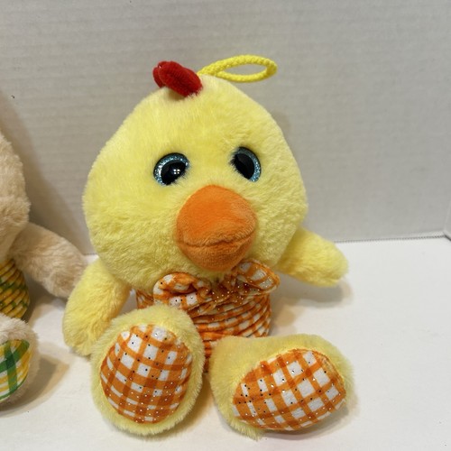 Eastr Hase und Küken spingendes Plüschtier Stofftier aufgerollt 12 Zoll Lot 2 - Bild 3 von 7